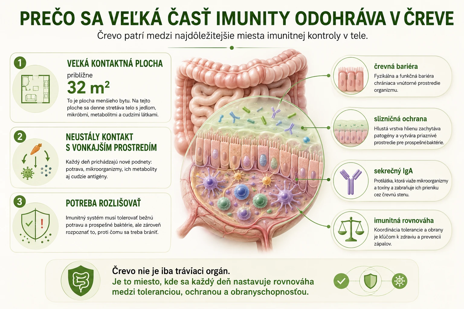 prečo sa veľká časť imunity odohráva v čreve
