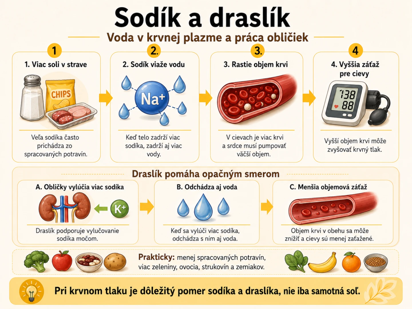 Sodík a draslík: voda v krvnej plazme a práca obličiek